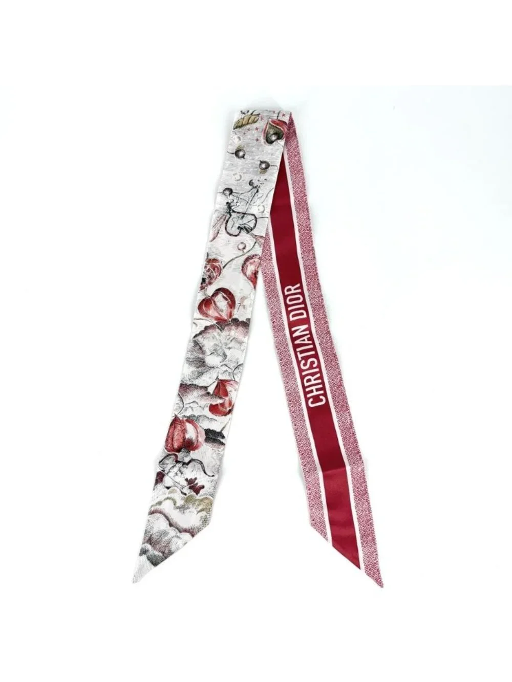 Dior Scarf Mitzah Silk White